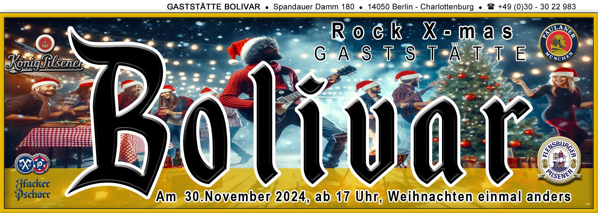 30.November 2024 Rock X-mas, das Weihnachtsfest in Berlin-Charlottenburg, im Herzen von Neu-Westend