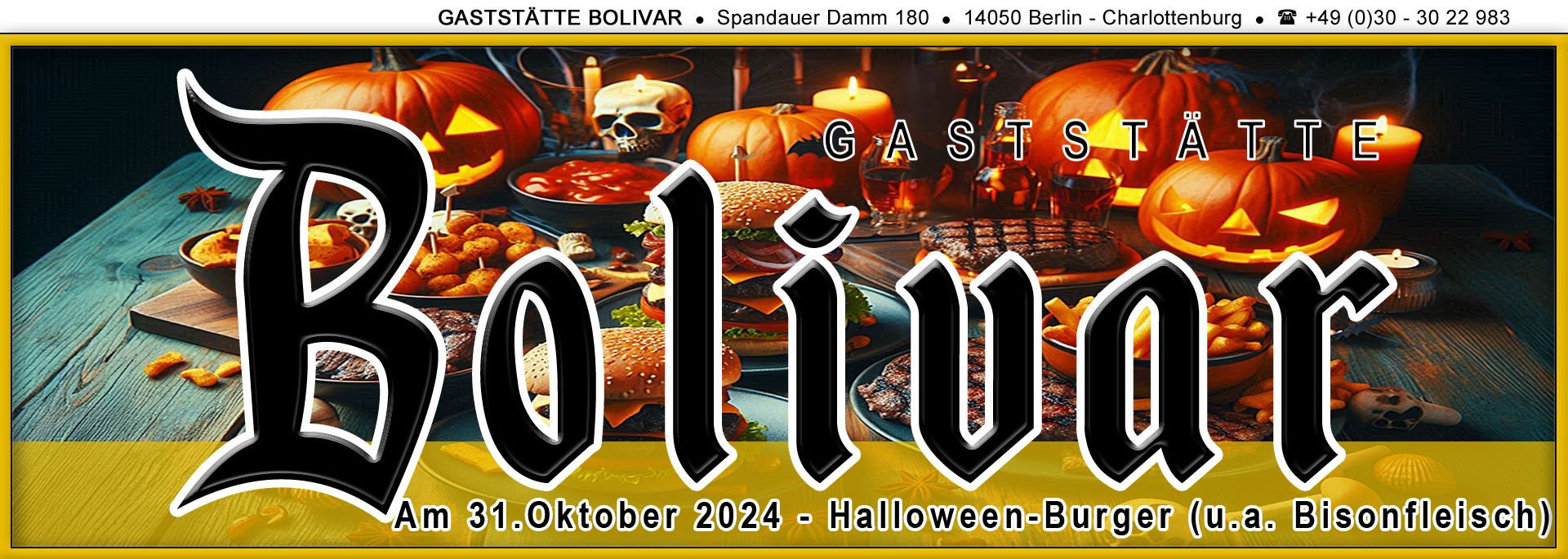 Halloween-Grillen Berlin Charlottenburg - Big Burger Angebote sowie Flensburger Pilsener 3,13 Euro