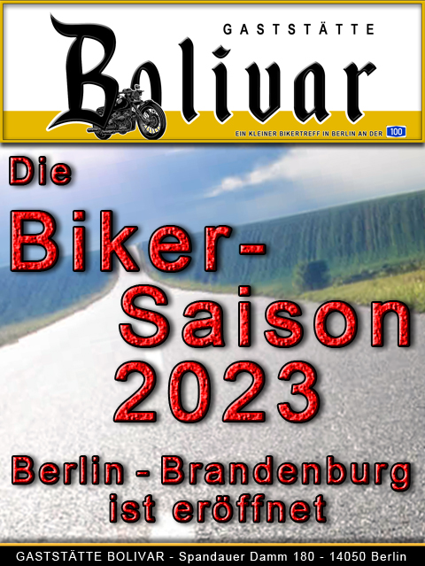 Bikerin und Biker aus Berlin - Brandenburg treffen sich in der Saison 2023 in Berlin Charlottenburg an der A100 - nahe der Avus